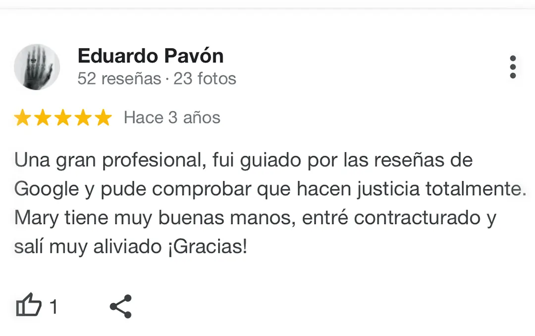 Testimonio real de una paciente satisfecha