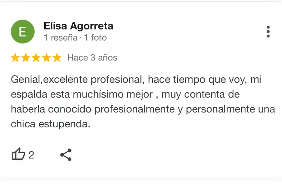 Comentario sobre la profesionalidad de Mary Lleyda