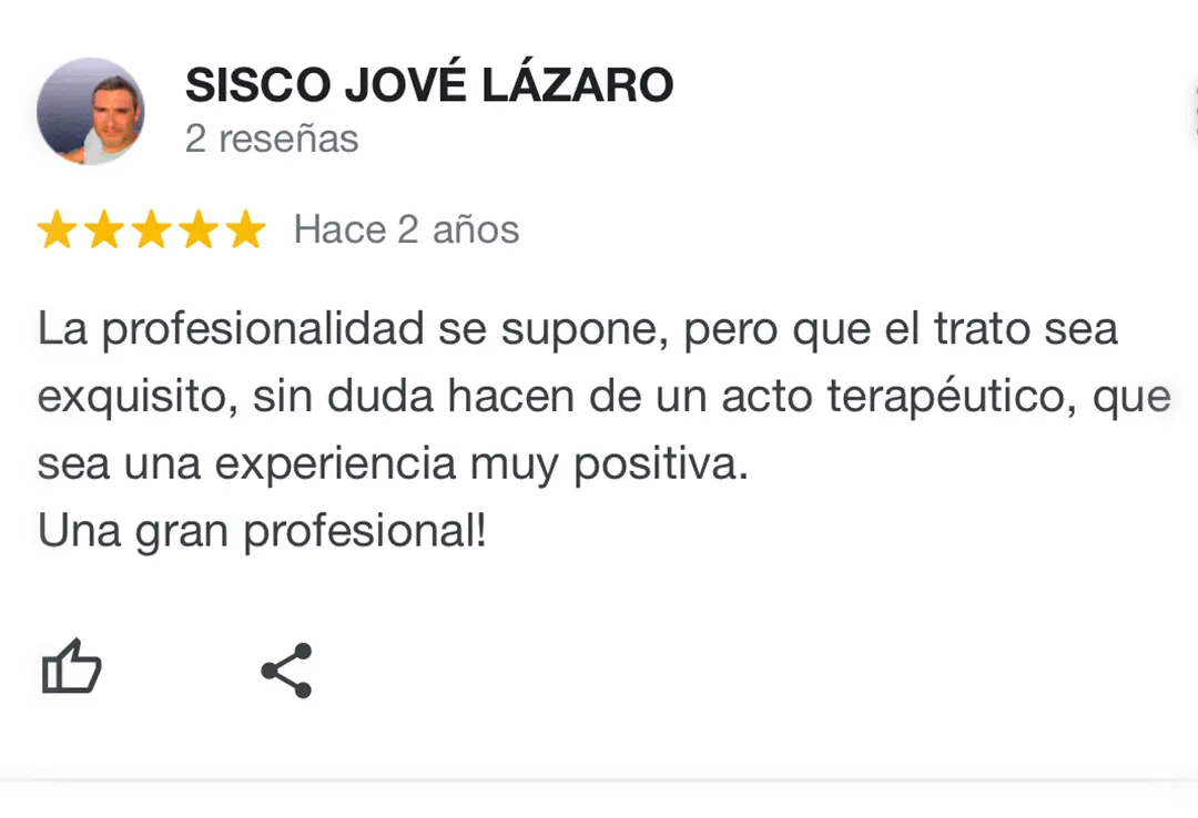 Experiencia de una clienta tras varias sesiones